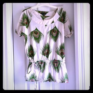 Exotic Tommy Hilfiger peacock feather top! 🦚SALE!